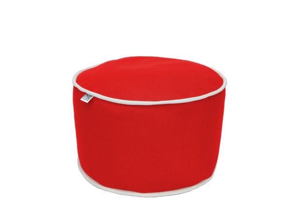 Pouf extérieur MOJO POUF-POUF Rouge écarlate / Blanc